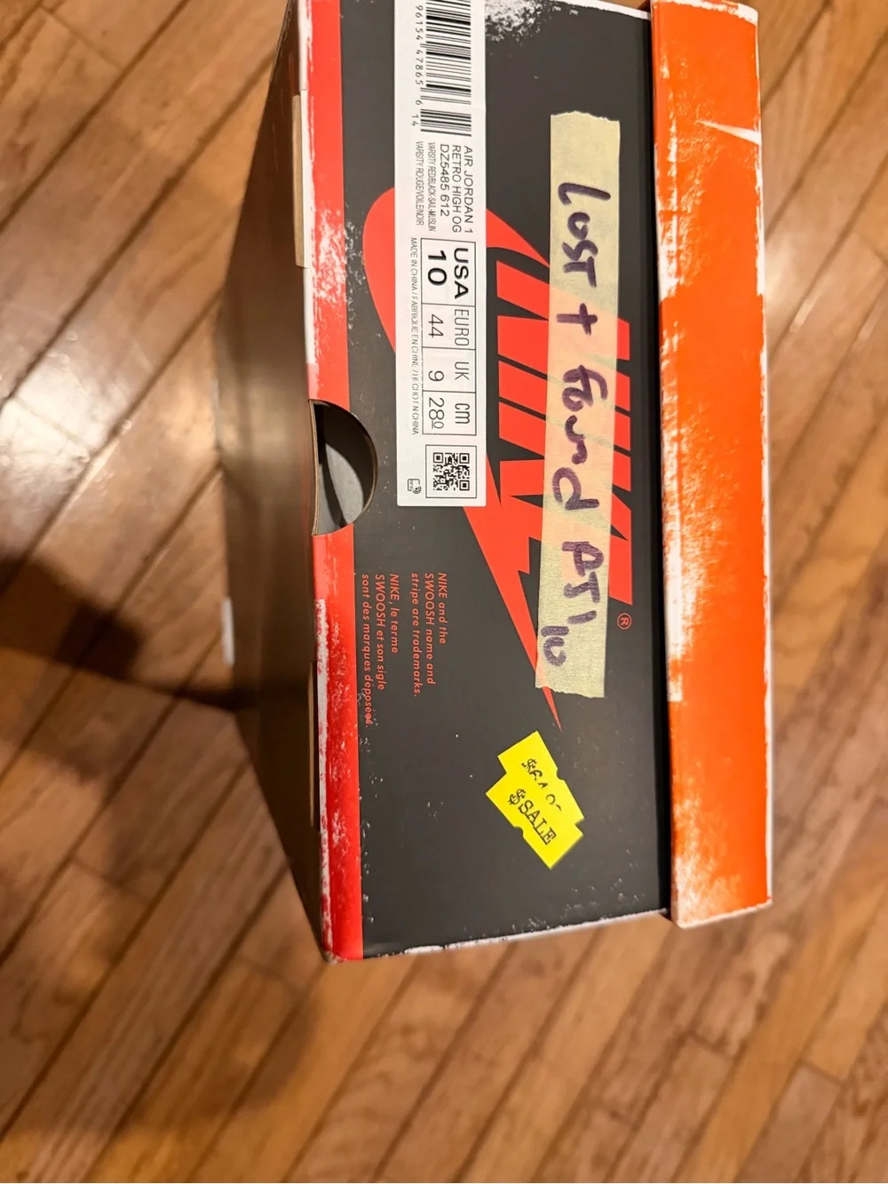 Jordan Lost and found size 10 DS